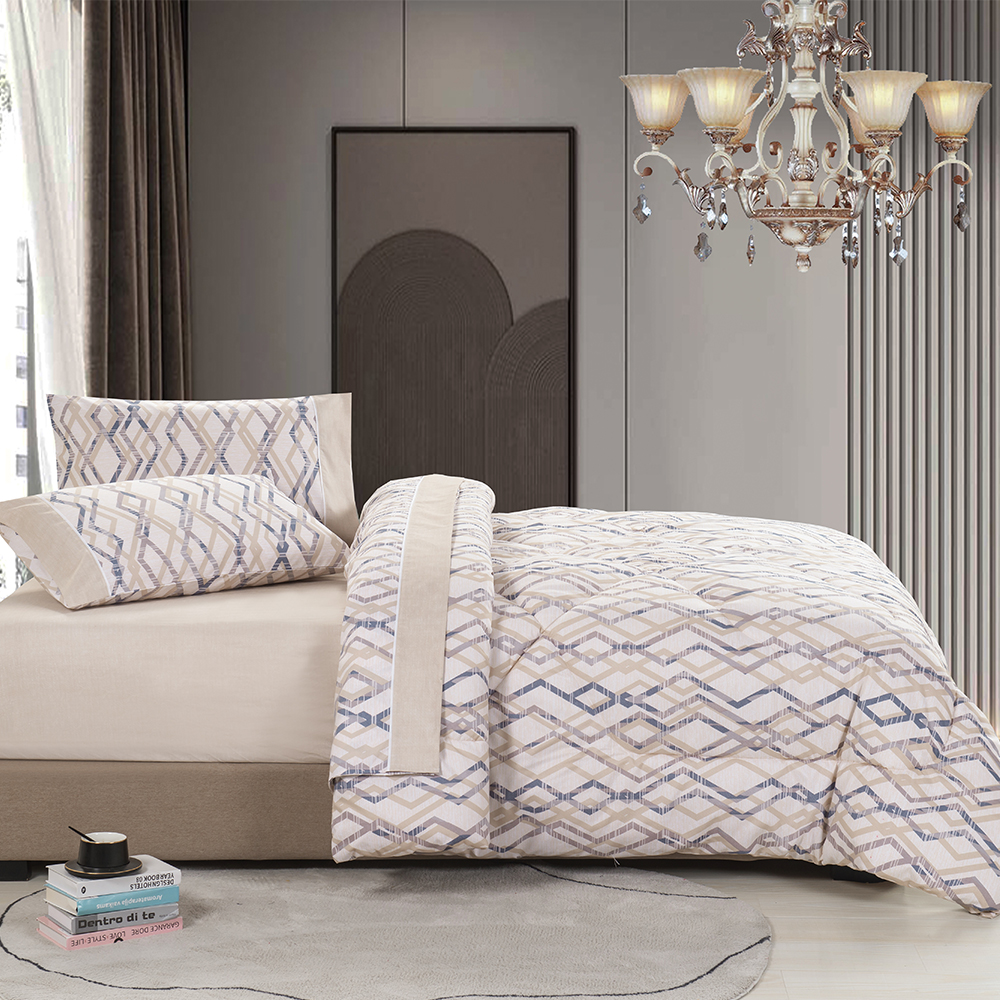 99,99% de poliéster 85gsm Disperse impressa 5 PCS Conjunto de edredom